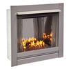 Bluegrass Living Vent Free Stainless Outdoor Gas Fireplace Insert With Reflective BL450SS-G-RCO